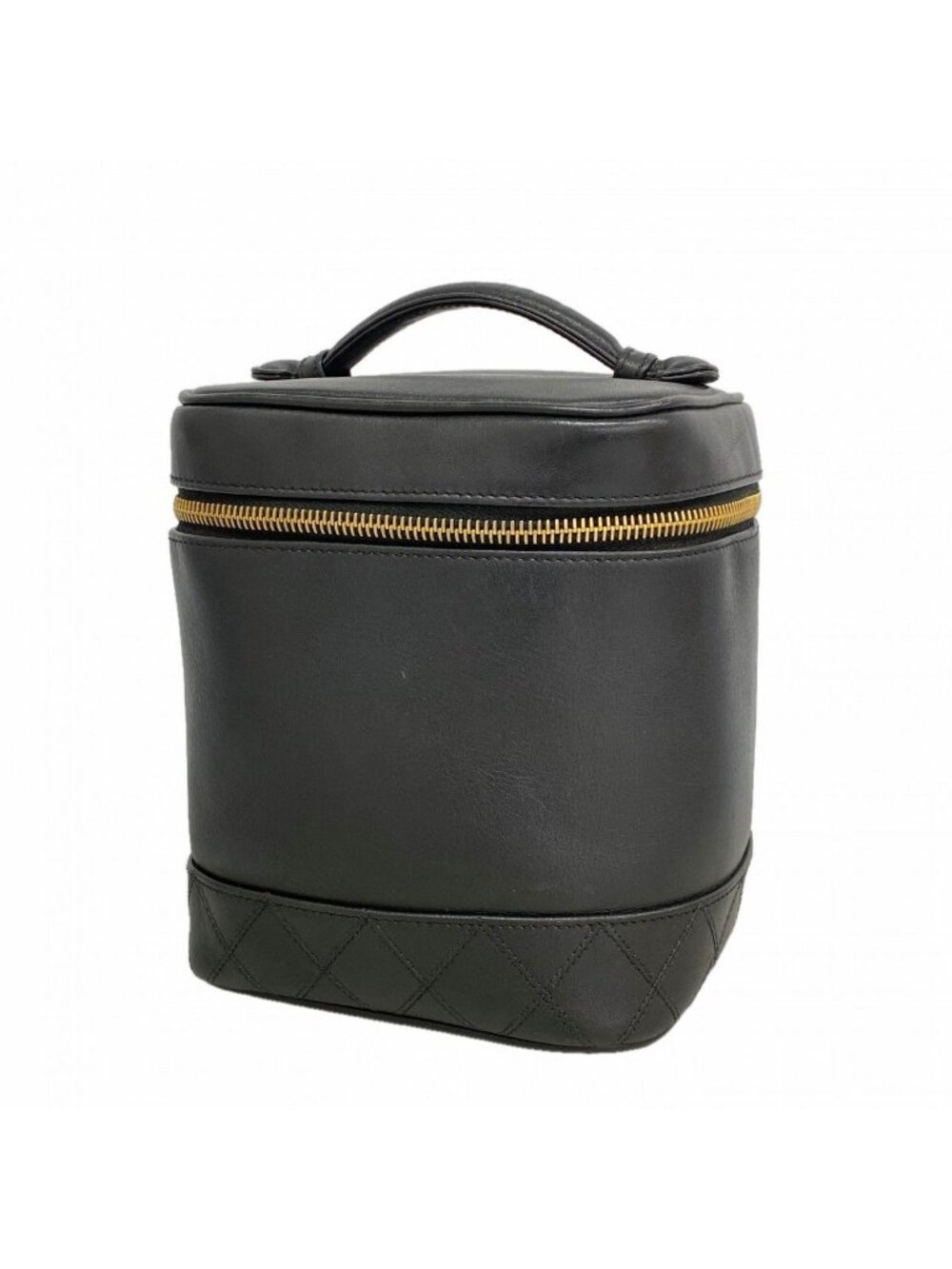 Chanel Vanity Bag Bicolor Lambskin Black Gold